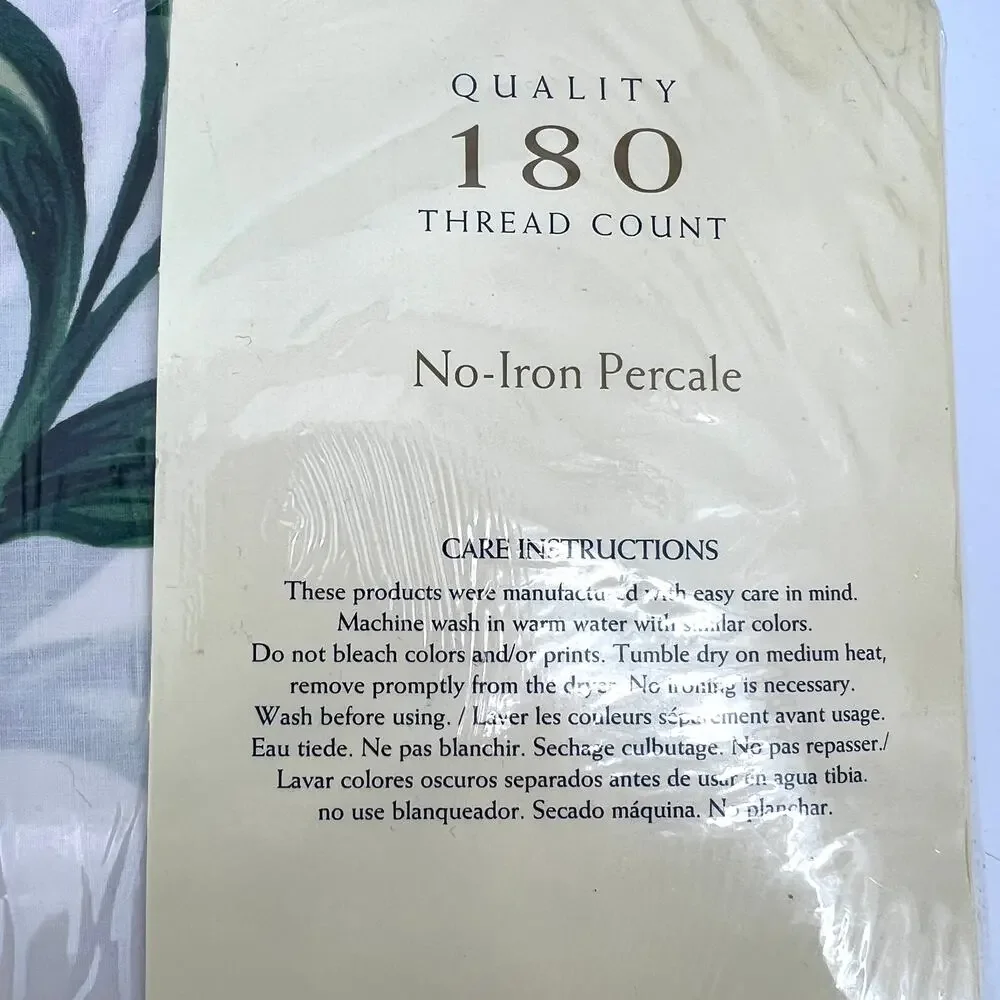 Vintage Royale Gold Collection Floral 3 Piece Twin Bed Set NEW in Package